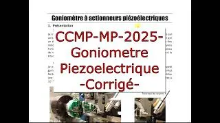 Miniature : CCMP (Mines-Ponts) MP 2025 Goniomètre Piézoélectrique corrigé