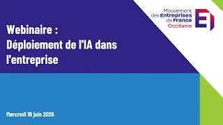 Miniature : WEBINAIRE : Déploiement de l'IA dans l'entreprise