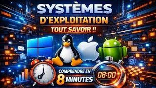 Miniature : SYSTÈMES  D’EXPLOITATION : tout savoir !! Comprendre les systèmes d’exploitation en 8 minutes chrono