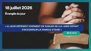 Miniature : Évangile 18/07/26 «Il leur défendit vivement de parler de lui. Parole d’Isaïe» (Mt 12, 14-21)