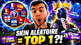 Miniature : 🏆 TOP 1 avec un SKIN ALÉATOIRE des PAYS encore en Coupe du Monde ! 🌍