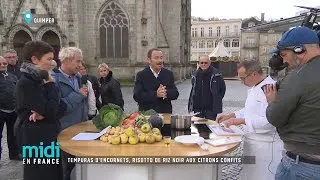 Miniature : Tempuras d'encornets, risotto de riz noir aux citrons confits