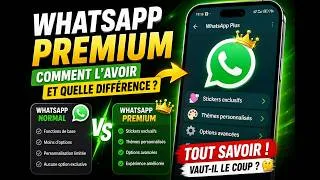 Miniature : 😱 WhatsApp Premium Est Arrivé ! Voici Tout Ce Qu'il Débloque... !