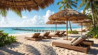 Miniature : Paradis des Caraïbes 🏖️ Musique Chillout & Tropical Ambient 4K . Plage, Ponton & Sable Blanc
