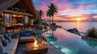Miniature : Crépuscule Magique au Vietnam 🌅 Musique Chillout & Ocean Lounge 4K. Ciel Rose & Brasero.