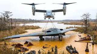 Miniature : Reconstruction d’un avion furtif B-21 Raider écrasé dans un marais – Peut-il « REVIVRE » ?