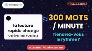 Miniature : DÉFI LECTURE RAPIDE : Tiendrez-vous 300 mots/minute ? (Tachistoscope, niveau difficile)