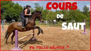 Miniature : PREMIER LONG PARCOURS avec ma 4 ans ! 😳🐴 ( cours de saut )