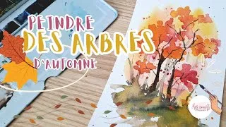Miniature : Peindre des arbres d'automne facilement - tuto aquarelle