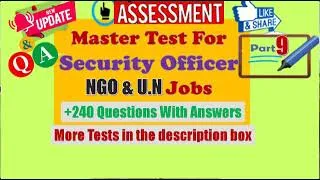 Miniature : Security Officer Assessment Test. +240 MCQ For Security Guard at the United Nations #securityofficer