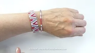 Miniature : DIY - BRACELET en Perles à Repasser Tissées en BRICK STITCH