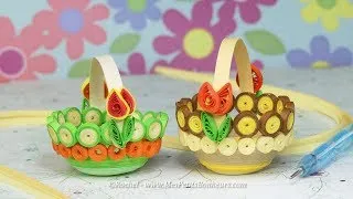 Miniature : DIY - Mini PANIER de Printemps ou de Pâques en QUILLING - TUTO