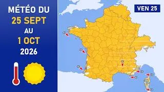 Miniature : Météo du Vendredi 25 Septembre au Jeudi 1er Octobre 2026