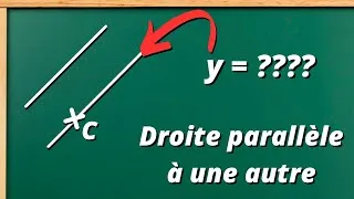 Miniature : Equation réduite et cartésienne d'une droite parallèle à une autre