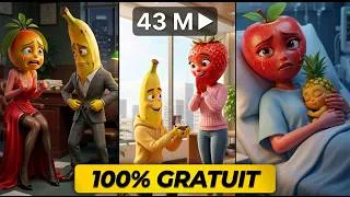Miniature : Comment créer des vidéos virales d'histoires de fruits avec Al  | TUTO COMPLET |