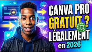 Miniature : Comment Utiliser CANVA PRO GRATUITEMENT DE FACON  LEGALEMENT en 2026