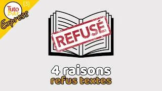 Miniature : 4 raisons pour lesquelles votre manuscrit est refusé (et vous ne les voyez pas)