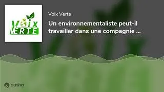 Miniature : Un environnementaliste peut-il travailler dans une compagnie minière ? Professionnel ou activiste ?