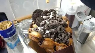 Miniature : Cornet gaufre graines, double chocolat, Oreo - STREET FOOD KORÉENNE