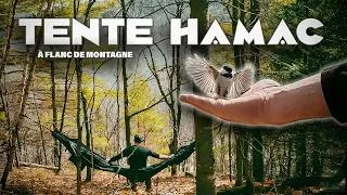 Miniature : Dormir SUSPENDU DANS LES ARBRES // Tente hamac en flanc de montagne