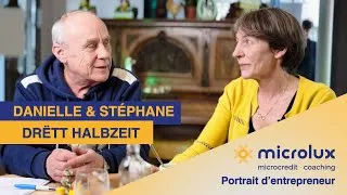 Miniature : Entrepreneurs microlux - Danielle et Stéphane de Drëtt Halbzeit