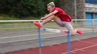 Miniature : Les éducatifs athlétiques sur haies (vers la technique de franchissement). LORIENT ATHLETISME CLUB