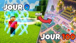 Miniature : 100 JOURS dans Minecraft mais le monde s'agrandit petit à petit