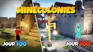 Miniature : J'ai passé 300 jours à étendre mon EMPIRE sur minecraft (Mod Minecolonies)