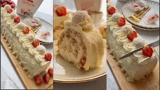 Miniature : Express et sans cuisson 😋 bûche de Noël facile 🎄 tu dois essayer