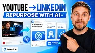 Miniature : Turn a YouTube Video Into LinkedIn Posts with AI | Dynal.AI
