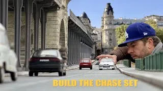 Miniature : TAXI 2 : making the Police car Pileup movie set. Full video, tutorial with miniatures