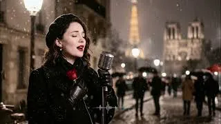 Miniature : Soft French Chanson Music ❄️ Snowy Paris Nights & Nostalgic Vintage Love Songs