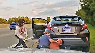 Miniature : Une Inconnue vient aider une Policière qui se fait Violemment Agresser