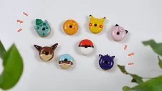 Miniature : DIY Pokémon Gourmand 🍩 Crée des Donuts Pokémon en Pâte Polymère