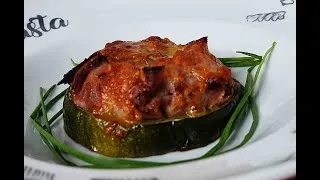 Miniature : Rondins de courgettes farcies , Recette facile Rapide et peu grasse Recette salée Courgettes