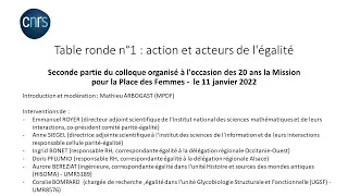Miniature : [20 ans MPDF 2/3] Table ronde n°1 : action et acteurs de l'égalité