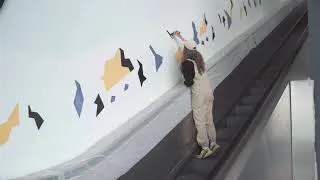 Miniature : FRESQUE // Gare du sommet de la télécabine Pointe de La Masse, Les Menuires