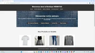 Miniature : Site E-Commerce : Boutique WEWATOO