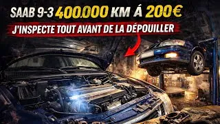 Miniature : Saab 400.000 km à 200€, j'inspecte tout avant de la dépouiller 😈