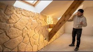Miniature : Création d'un mur avec des pierres en plâtre.