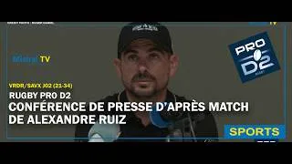 Miniature : Conférence de Presse de  Alexandre Ruiz