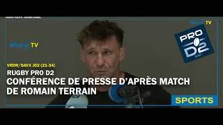 Miniature : Conférence de Presse de  Romain TERRAIN
