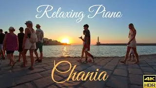 Miniature : Chania Old Harbour at Sunset | Relaxing Piano Music