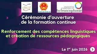 Miniature : Cérémonie d'ouverture de la formation continue des enseignant(e)s de français 2026