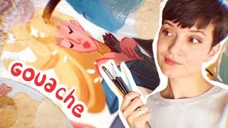 Miniature : J'ai testé la GOUACHE... Et voilà ce que j'ai appris (SPOILER : C'était cho) 🎨 Art vlog