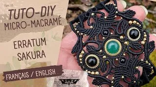 Miniature : Rectificatif / Erratum Tuto Diy Manchette Sakura en Micro-macramé / Niveau Avancé / Mme Jeannette