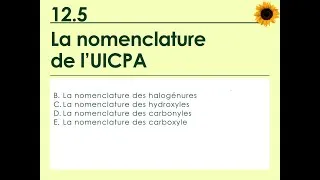 Miniature : 12.5b - Nomenclatures avec groupes fonctionnels