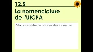 Miniature : 12.5a - La nomenclature des hydrocarbures