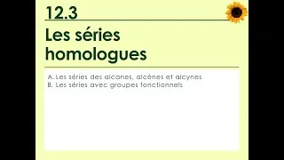 Miniature : 12.3 - Les séries homologues