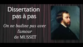 Miniature : Dissertation de français pas à pas - Musset, On ne badine pas avec l'amour